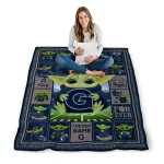 custom georgetown hoyas yody baby pattern blue quilt blanket best selling