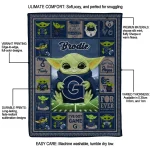 custom georgetown hoyas yody baby pattern blue quilt blanket best selling