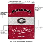 custom georgia bulldogs hibiscus burst red white quilt blanket best selling