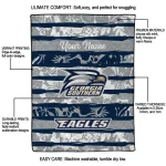 custom georgia southern eagles layered florals blue white quilt blanket best selling