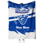 custom georgia state panthers brushstroke layers blue quilt blanket best selling