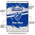 custom georgia state panthers brushstroke layers blue quilt blanket best selling