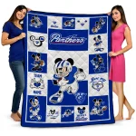 Custom Georgia State Panthers Mickey Crimson Blue White Quilt Blanket 1 custom georgia state panthers mickey crimson blue white quilt blanket best selling