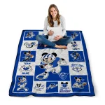 custom georgia state panthers mickey crimson blue white quilt blanket best selling