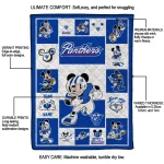 custom georgia state panthers mickey crimson blue white quilt blanket best selling