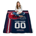 custom gonzaga bulldogs helmet theme blue quilt blanket best selling