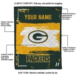 custom green bay packers grunge patch green white quilt blanket best selling