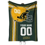 custom green bay packers helmet theme green quilt blanket best selling