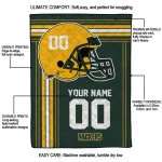 custom green bay packers helmet theme green quilt blanket best selling