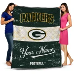 custom green bay packers hibiscus burst green white quilt blanket best selling