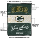 custom green bay packers hibiscus burst green white quilt blanket best selling