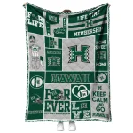 custom hawaii rainbow warriors helmet passion green quilt blanket best selling