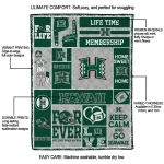 custom hawaii rainbow warriors helmet passion green quilt blanket best selling
