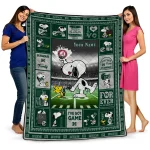 custom hawaii rainbow warriors snoopy coach green quilt blanket best selling
