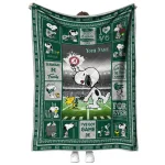 custom hawaii rainbow warriors snoopy coach green quilt blanket best selling