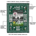 custom hawaii rainbow warriors snoopy coach green quilt blanket best selling