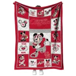 custom houston cougars mickey crimson red white quilt blanket best selling