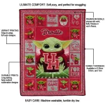 custom houston cougars yody baby pattern red quilt blanket best selling