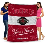 Custom Houston Rockets Helmet Fan Red White Quilt Blanket 1 custom houston rockets helmet fan red white quilt blanket best selling