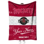 custom houston rockets helmet fan red white quilt blanket best selling