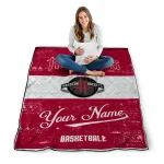 custom houston rockets helmet fan red white quilt blanket best selling