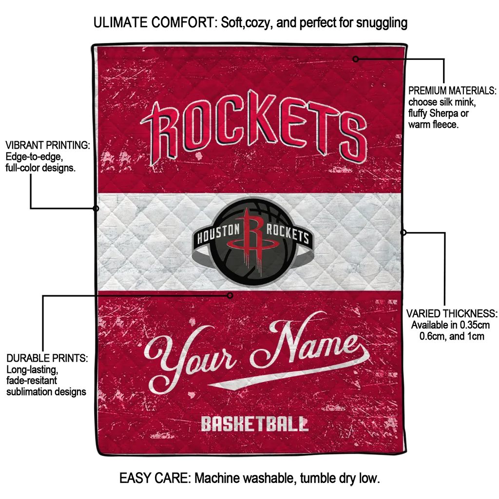 custom houston rockets helmet fan red white quilt blanket latest model custom houston rockets helmet fan red white quilt blanket latest model