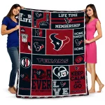 custom houston texans helmet passion blue quilt blanket best selling