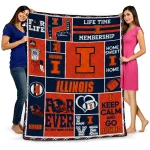 Custom Illinois Fighting Illini Helmet Passion Blue Quilt Blanket 1 custom illinois fighting illini helmet passion blue quilt blanket best selling