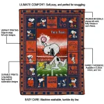 custom illinois fighting illini snoopy coach blue quilt blanket best selling