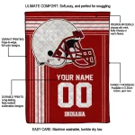 custom indiana hoosiers helmet theme red quilt blanket best selling