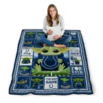 custom indianapolis colts yody baby pattern blue quilt blanket best selling