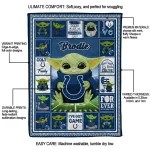 custom indianapolis colts yody baby pattern blue quilt blanket best selling