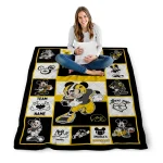 custom iowa hawkeyes mickey crimson black white quilt blanket best selling