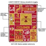 custom iowa state cyclones helmet passion red quilt blanket best selling
