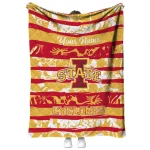 custom iowa state cyclones layered florals red white quilt blanket best selling