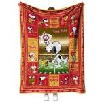custom iowa state cyclones snoopy coach red quilt blanket best selling