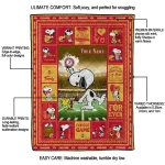 custom iowa state cyclones snoopy coach red quilt blanket best selling