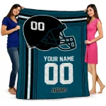 custom jacksonville jaguars helmet theme teal quilt blanket best selling