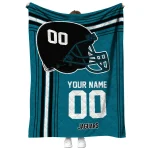 custom jacksonville jaguars helmet theme teal quilt blanket best selling