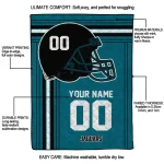 custom jacksonville jaguars helmet theme teal quilt blanket best selling