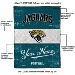 custom jacksonville jaguars hibiscus burst teal white quilt blanket best selling