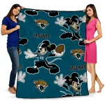 custom jacksonville jaguars mickey football teal quilt blanket best selling