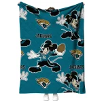 custom jacksonville jaguars mickey football teal quilt blanket best selling