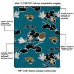 custom jacksonville jaguars mickey football teal quilt blanket best selling