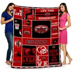 custom jacksonville state gamecocks helmet passion red quilt blanket best selling