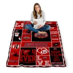 custom jacksonville state gamecocks helmet passion red quilt blanket best selling