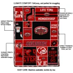 custom jacksonville state gamecocks helmet passion red quilt blanket best selling