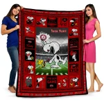 custom jacksonville state gamecocks snoopy coach red quilt blanket best selling
