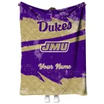 custom james madison dukes brushstroke layers purple quilt blanket best selling