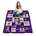 custom james madison dukes mickey crimson purple white quilt blanket best selling